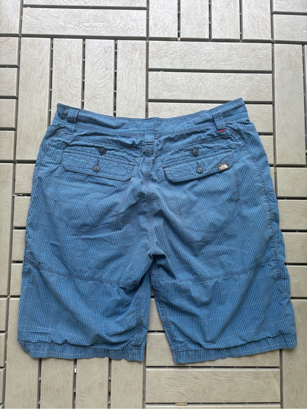 The North Face Men’s Blue Plaid Cargo Shorts